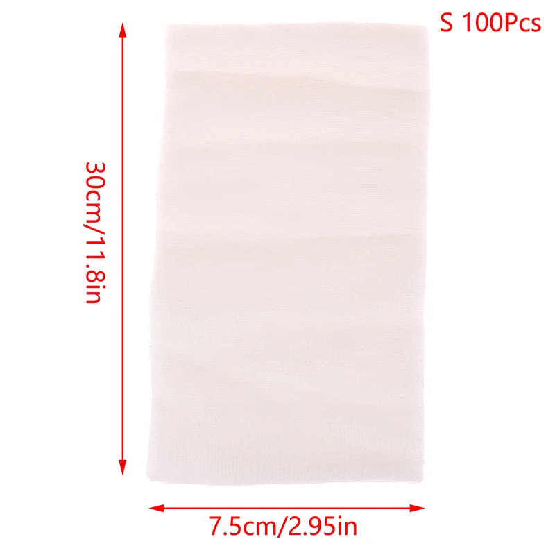 100pcs Disposable Spa Face Gauze Mask Paper Sheet Beauty Salon Special Gauze Block Pre-Cut Facial Sheet Skin Fiber Paper