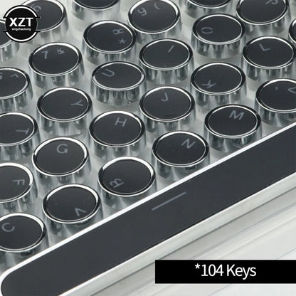 PC104Pcs/Set PBT Universal Round Key Cap Keycaps  Cherry MX Mechanical Keyb