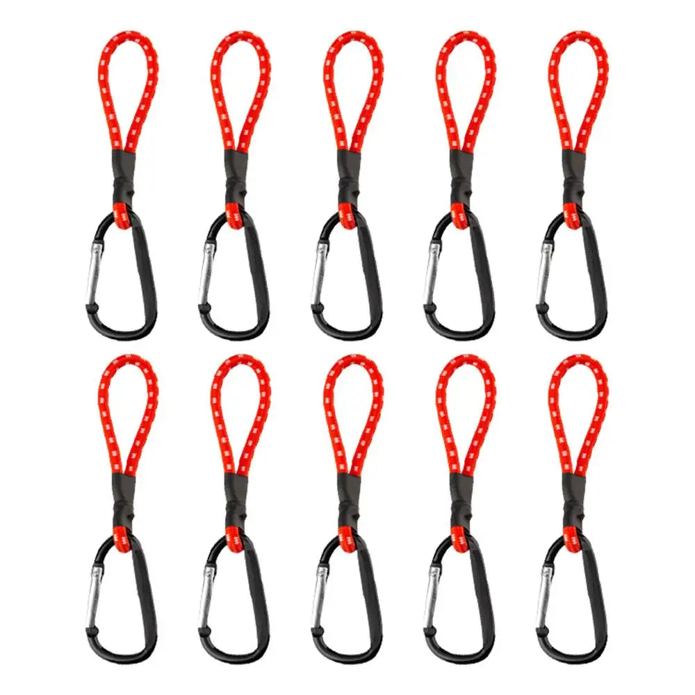 PC 10PCS Heavy Duty Bungee Cord Elastic Tie Strap String Carabiner Hooks Ka