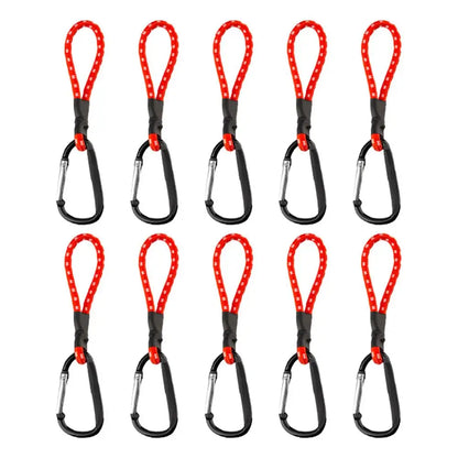 PC 10PCS Heavy Duty Bungee Cord Elastic Tie Strap String Carabiner Hooks Ka