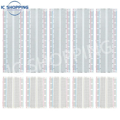 10PCS MB102 Breadboards Kit Include 5PCS 830 Point 5PCS 400 Point Solderless Breadboards for Arduino