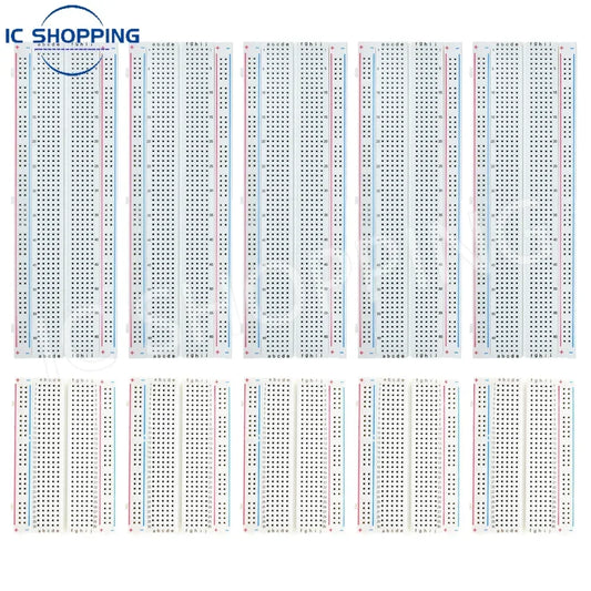 10PCS MB102 Breadboards Kit Include 5PCS 830 Point 5PCS 400 Point Solderless Breadboards for Arduino