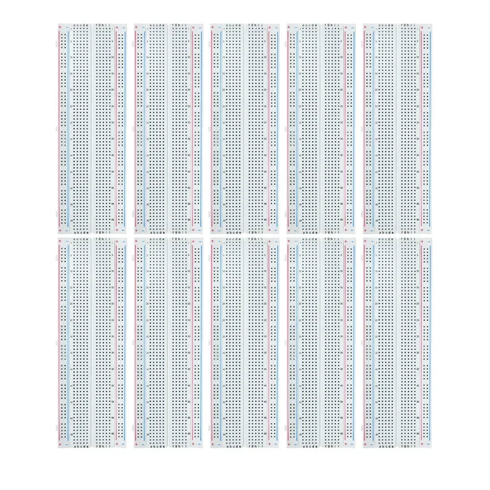 10PCS MB102 Breadboards Kit Include 5PCS 830 Point 5PCS 400 Point Solderless Breadboards for Arduino