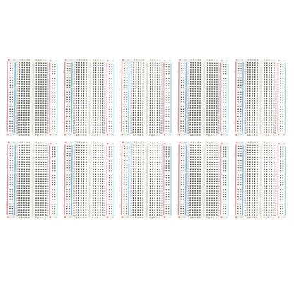 10PCS MB102 Breadboards Kit Include 5PCS 830 Point 5PCS 400 Point Solderless Breadboards for Arduino