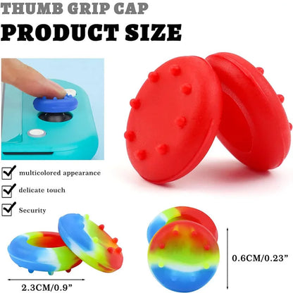 10pcs Colorful Silicone Thumb Grip Caps Thumbstick Cover Hat For PS2, PS3, PS4, PS5, XBox 360, XBox One Controller 8pin/10pin