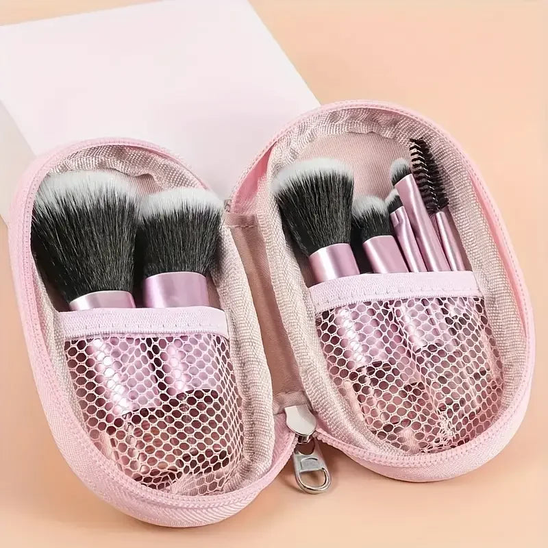 PC 10pcs Mini Makeup Brush Set  Foundation Powder Eyeshadow Blush Concealer and Blending Tools  Smooth and Flawless Makeup