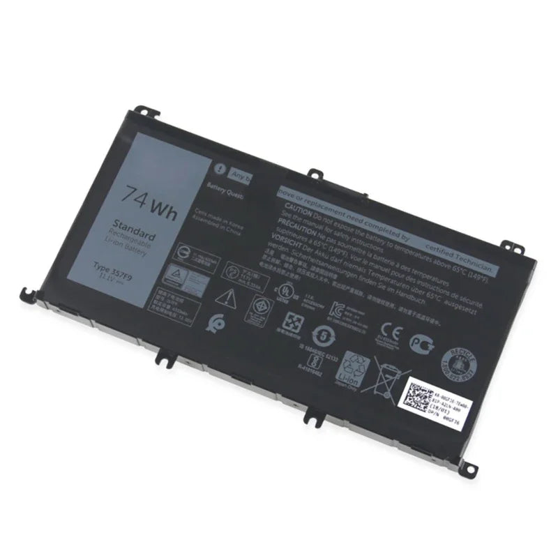 PC 11.4V 74Wh 357F9 Laptop Battery For DELL Inspiron 15 Gaming 5576 5577 7566 7567 7000 7557 7559 P65F P57F P65F001 P57F001