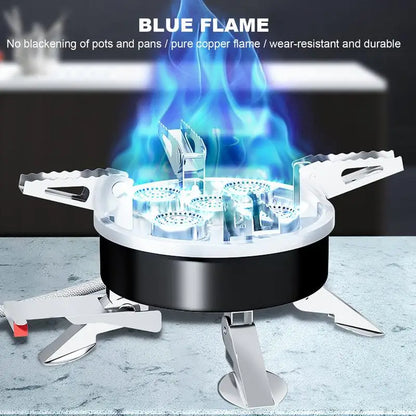 PC 11800W Portable Outdoor Stove Camping Gas Stove Folding 5 Burners Strong