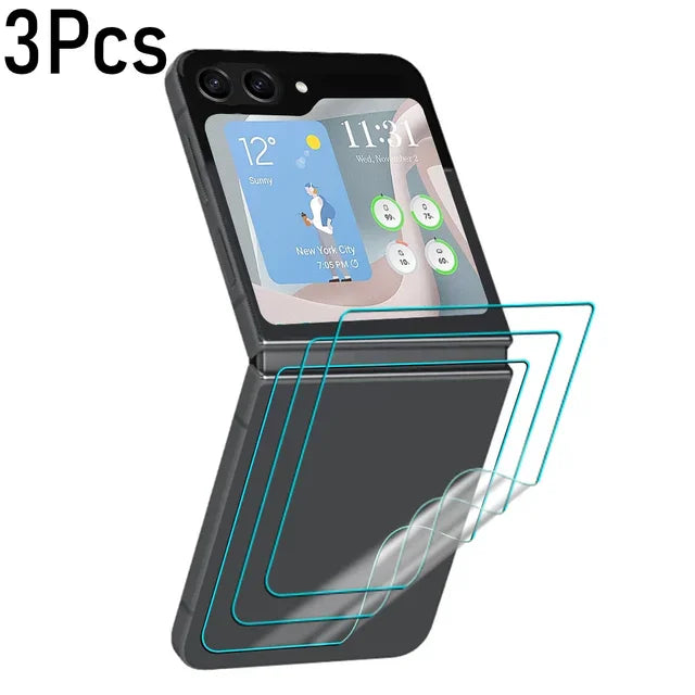 12 IN 1 Full Coverage Soft Hydrogel Film For Samsung Galaxy Z Flip 5 5G Screen Protector Flexible Inner Outer Hinge Back Films