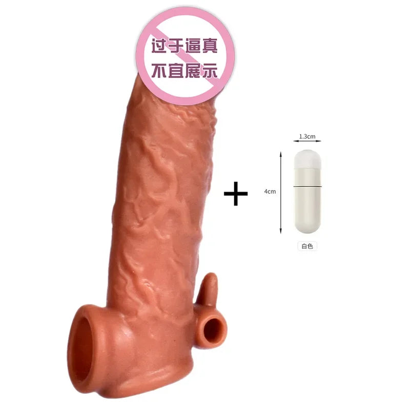 Gtooza_12 Style soft Condoms Realistic Penis Sleeve Extender Cock ring  Enlargement Delay Ejaculation Reusable Condom Men Sex Toys gtooza.com