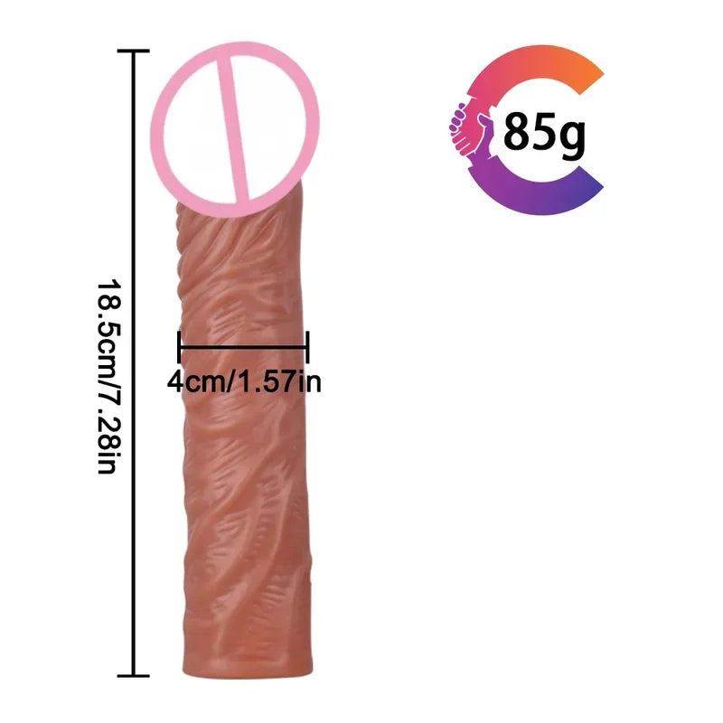 Gtooza_12 Style soft Condoms Realistic Penis Sleeve Extender Cock ring  Enlargement Delay Ejaculation Reusable Condom Men Sex Toys gtooza.com