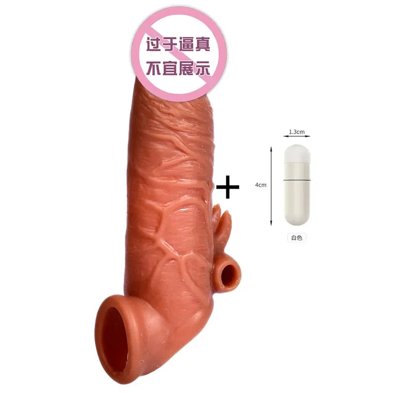 Gtooza_12 Style soft Condoms Realistic Penis Sleeve Extender Cock ring  Enlargement Delay Ejaculation Reusable Condom Men Sex Toys gtooza.com