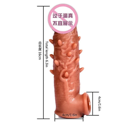 Gtooza_12 Style soft Condoms Realistic Penis Sleeve Extender Cock ring  Enlargement Delay Ejaculation Reusable Condom Men Sex Toys gtooza.com