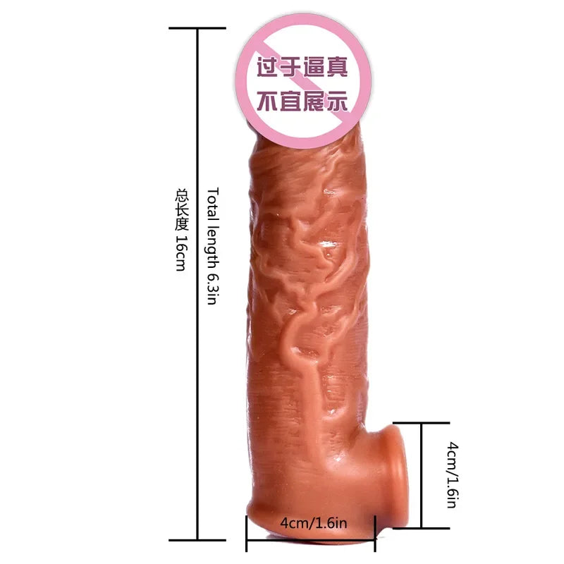 Gtooza_12 Style soft Condoms Realistic Penis Sleeve Extender Cock ring  Enlargement Delay Ejaculation Reusable Condom Men Sex Toys gtooza.com