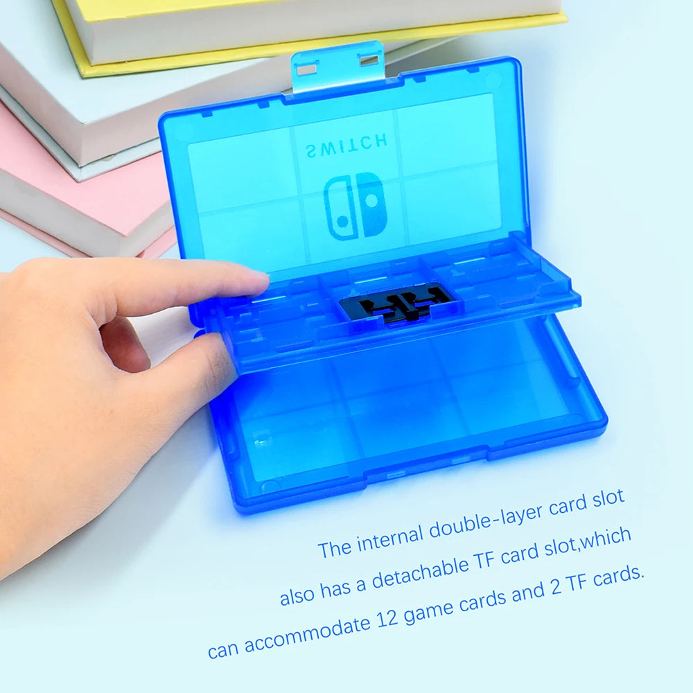 12 in 1 Game Cards Case For Nintendo Switch Oled NS Lite Card Portable Storage Box Protective Cover Logo Hard Shell Accessories