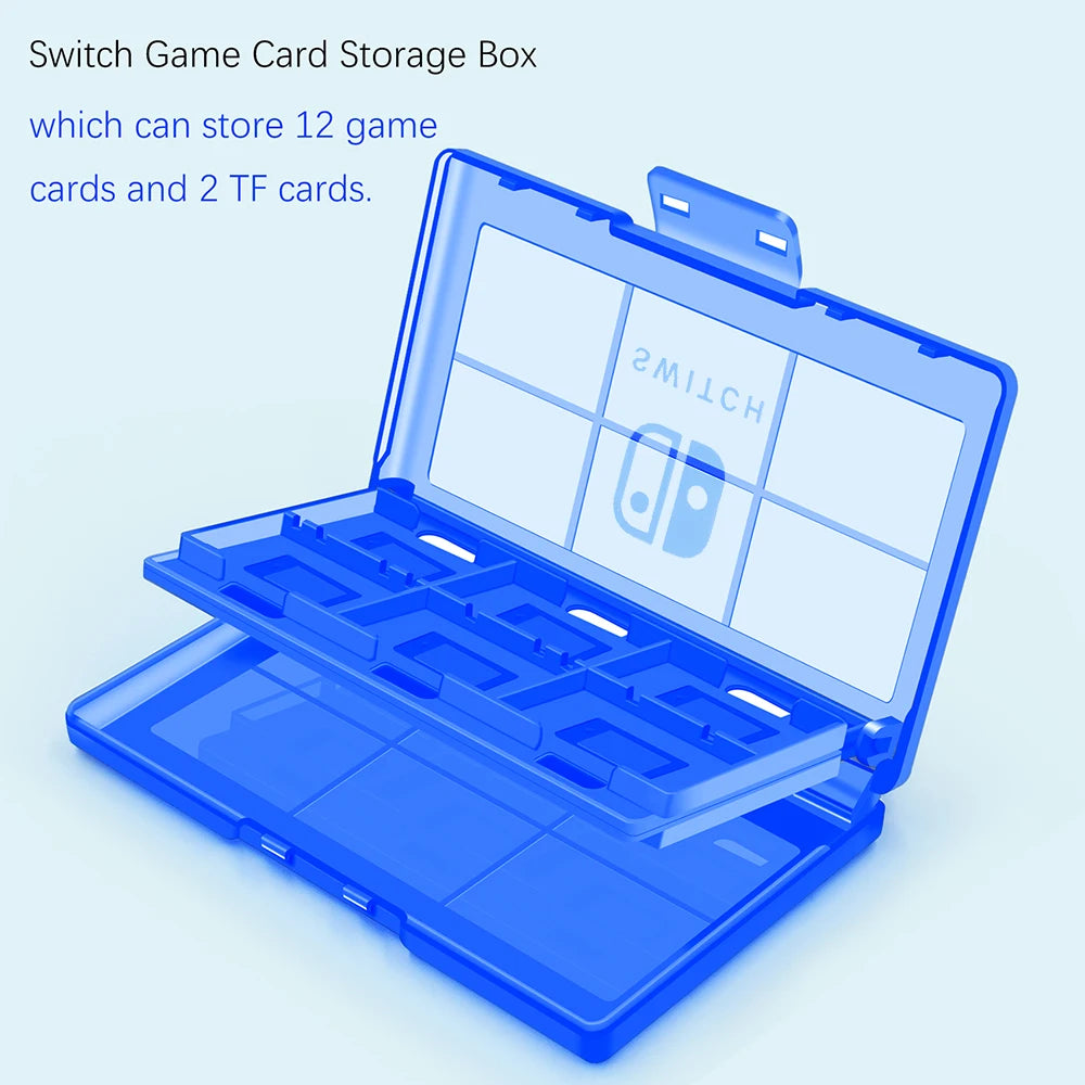 12 in 1 Game Cards Case For Nintendo Switch Oled NS Lite Card Portable Storage Box Protective Cover Logo Hard Shell Accessories