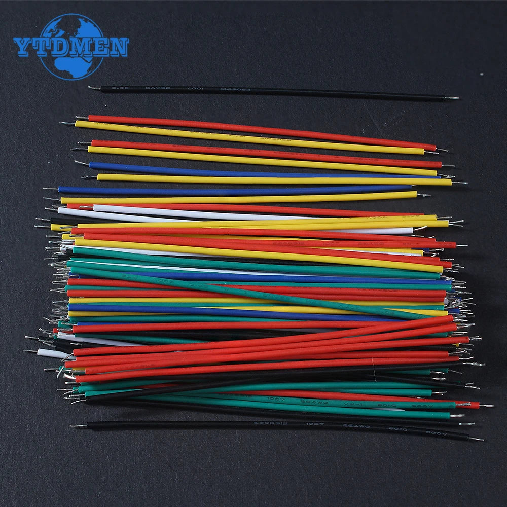 120PCS 6 Color Tin-Plated Breadboard PCB Solder Cable 24AWG / 26AWG Jumper Wire DIY Kit High-Quality Electronic Wires