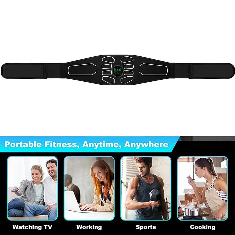 PC 120cm Abdominal Massager Waist Belt Fitness Equipment Muscle Toner Abdom