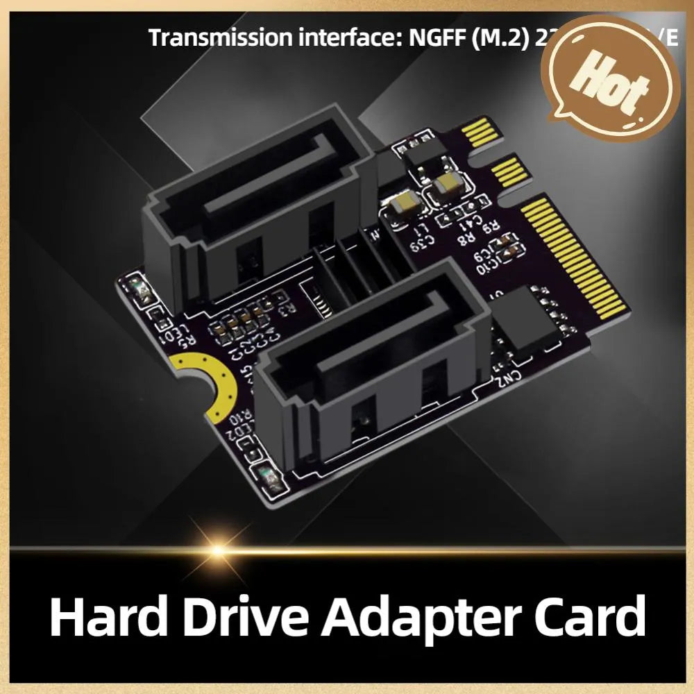 NewM2 To SATA3.0 Adapter Card PCI-E3.0 KEY A + E WIFI M.2 To SATA JMB582 Ch