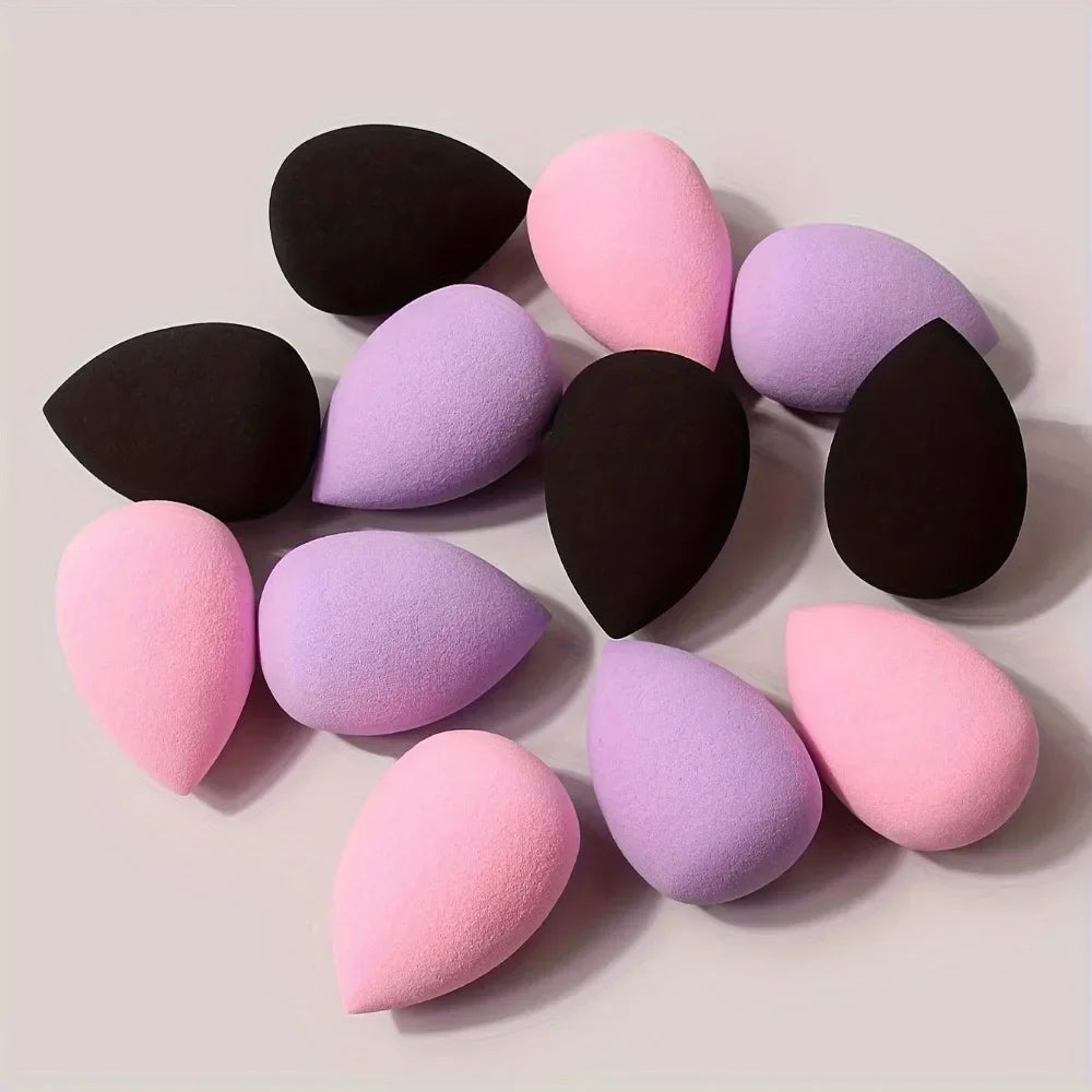 12Pcs Multicolor Makeup Sponge Blender Beauty Egg Cosmetic Puff Soft Foundation Sponges Powder Puffs Women Make Up Accessories