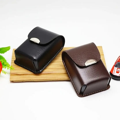 New Classic Belt Wearable PU Glasses Case Men Portable Leather Folding Glas