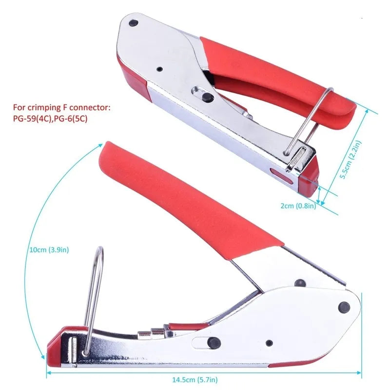 New Other Hand Tools Compression Kit Rg59 Rg6 Coax Crimping Double Blades C