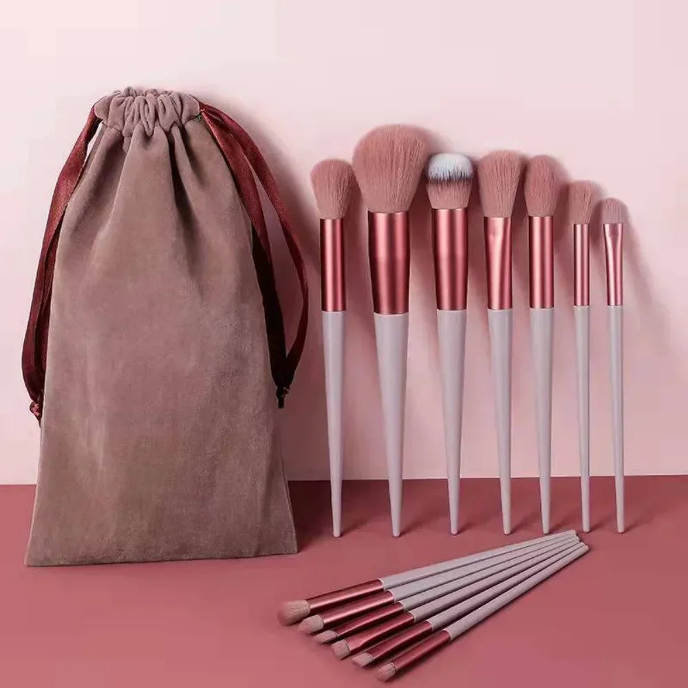 13 PCS Makeup Brushes Set Eye Shadow Foundation Women Cosmetic Brush Eyeshadow Blush Beauty Soft Make Up Tools Bag