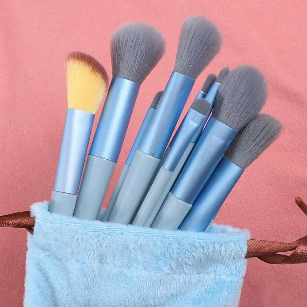 13 PCS Makeup Brushes Set Eye Shadow Foundation Women Cosmetic Brush Eyeshadow Blush Beauty Soft Make Up Tools Bag