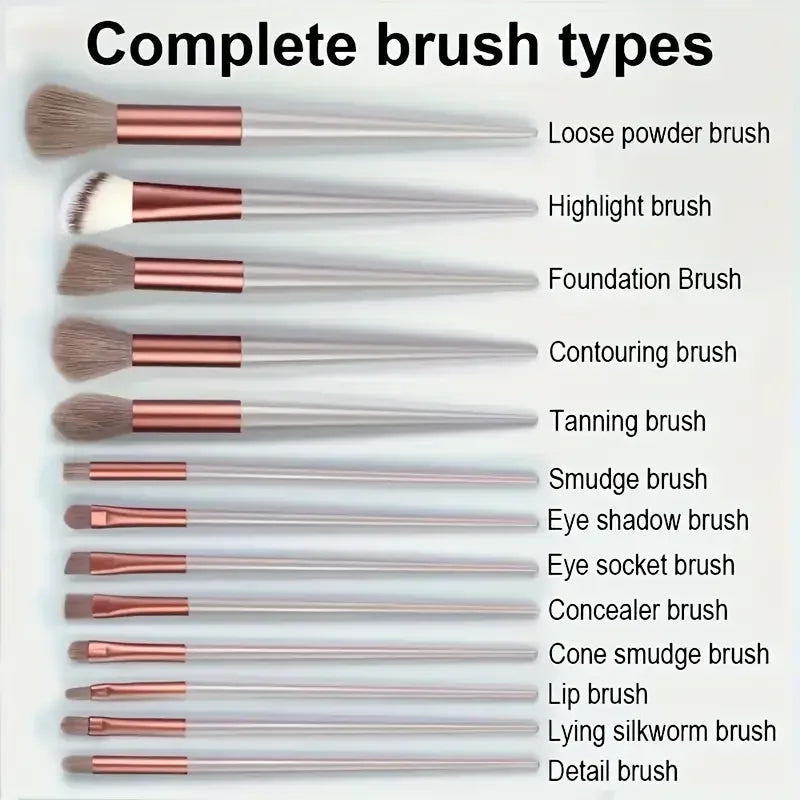 13PCS Makeup Brushes Set Eye Shadow Foundation Blush Highlighter Concealer Brushes Soft Fluffy Female Beauty Tool Christmas gift