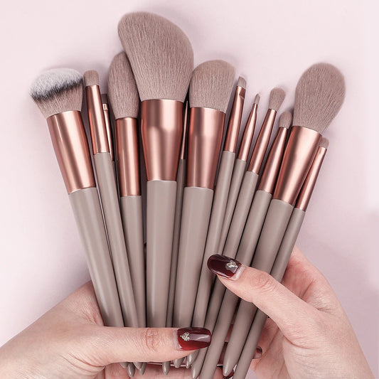 13PCS Makeup Brushes Set with Bag Soft Fluffy  Cosmetics Foundation Blush Powder Eyeshadow Blending Makeup Brush Beauty Tools