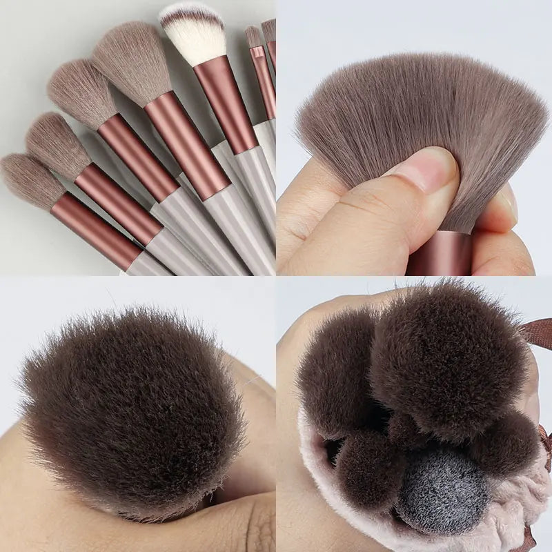 13PCS Makeup Brushes Set with Bag Soft Fluffy  Cosmetics Foundation Blush Powder Eyeshadow Blending Makeup Brush Beauty Tools