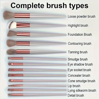 13pcs Makeup Brush Brushes Set Cosmetic Makeup Sponge Makeup Brush Beauty Tool Eyeshadow Blush Professional Brush Set