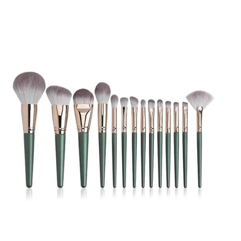 14Pcs Makeup Brushes Blush Blending Set Large Fluffy Soft Eye Shadow Foundation Brush Women Cosmetic Powder Beauty Make Up Tools