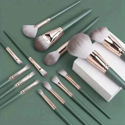 14Pcs Makeup Brushes Blush Blending Set Large Fluffy Soft Eye Shadow Foundation Brush Women Cosmetic Powder Beauty Make Up Tools