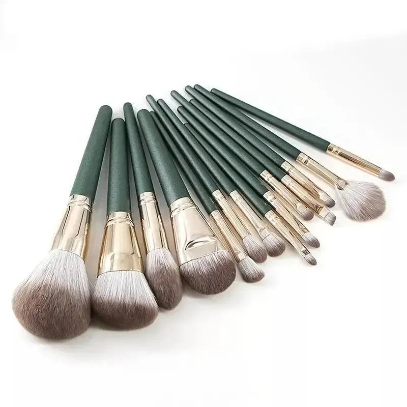 14Pcs Makeup Brushes Blush Blending Set Large Fluffy Soft Eye Shadow Foundation Brush Women Cosmetic Powder Beauty Make Up Tools