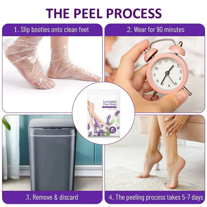 PC 15PCS Foot Peel Mask Baby Soft Feet Calluses Dead Dry Skin Cracked Heel