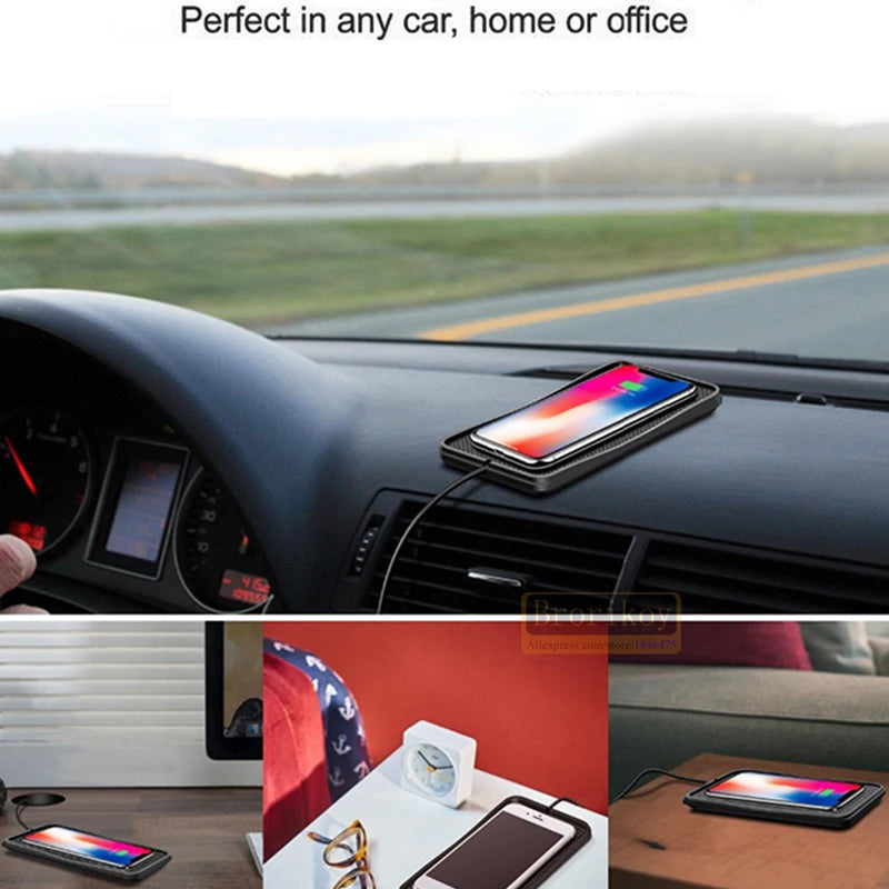 PC15W Car Wireless Charging Pad  iPhone 14 13 15 Pro Max Samsung Plus Huawe