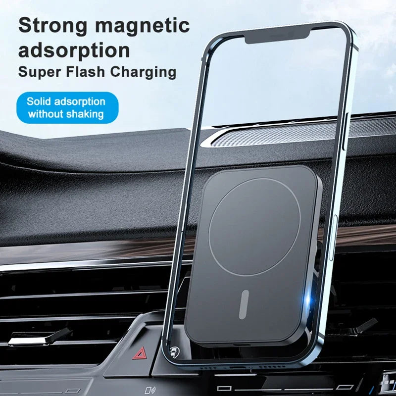 PC15W Fast Magnetic Wireless Charger Car Air Vent Phone Holder Mount Compat