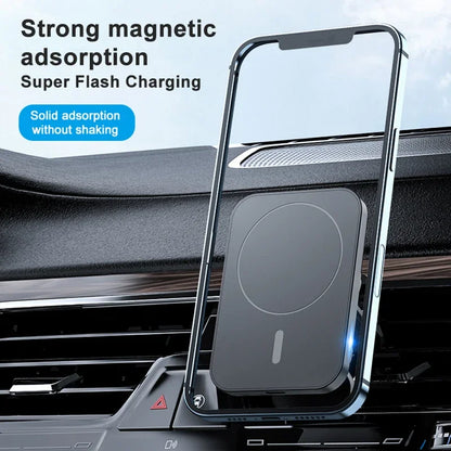 PC15W Fast Magnetic Wireless Charger Car Air Vent Phone Holder Mount Compat