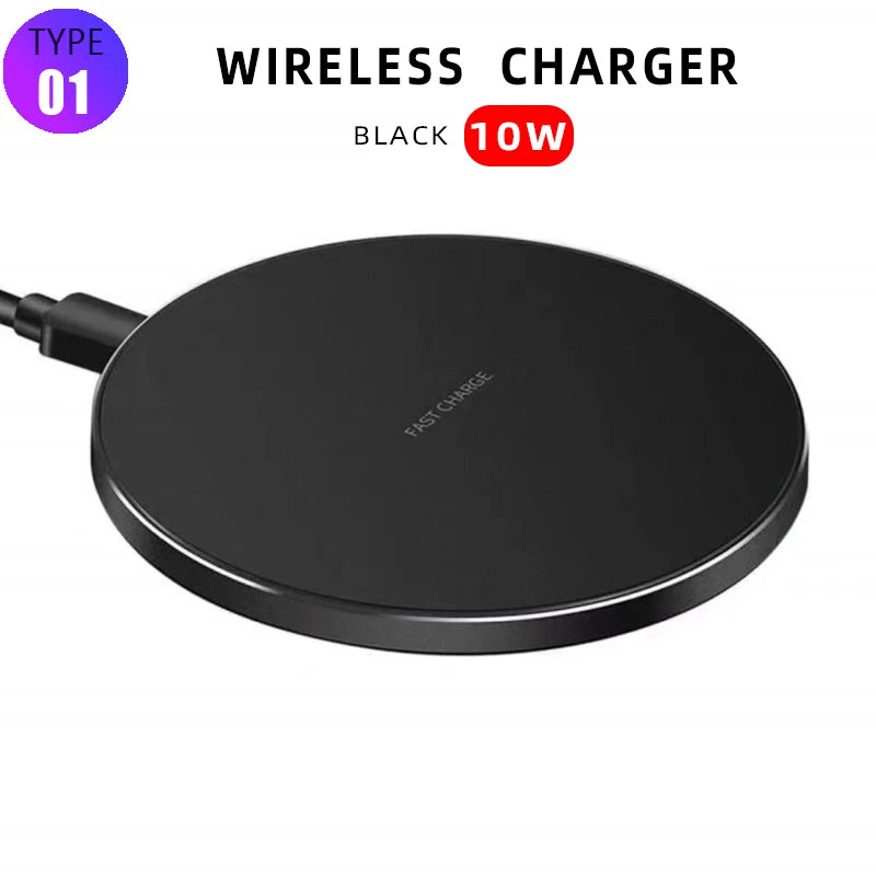 PC15W Fast Wireless Charger  iPhone 14 13 12 11 Pro Max XR XS Max Samsung S