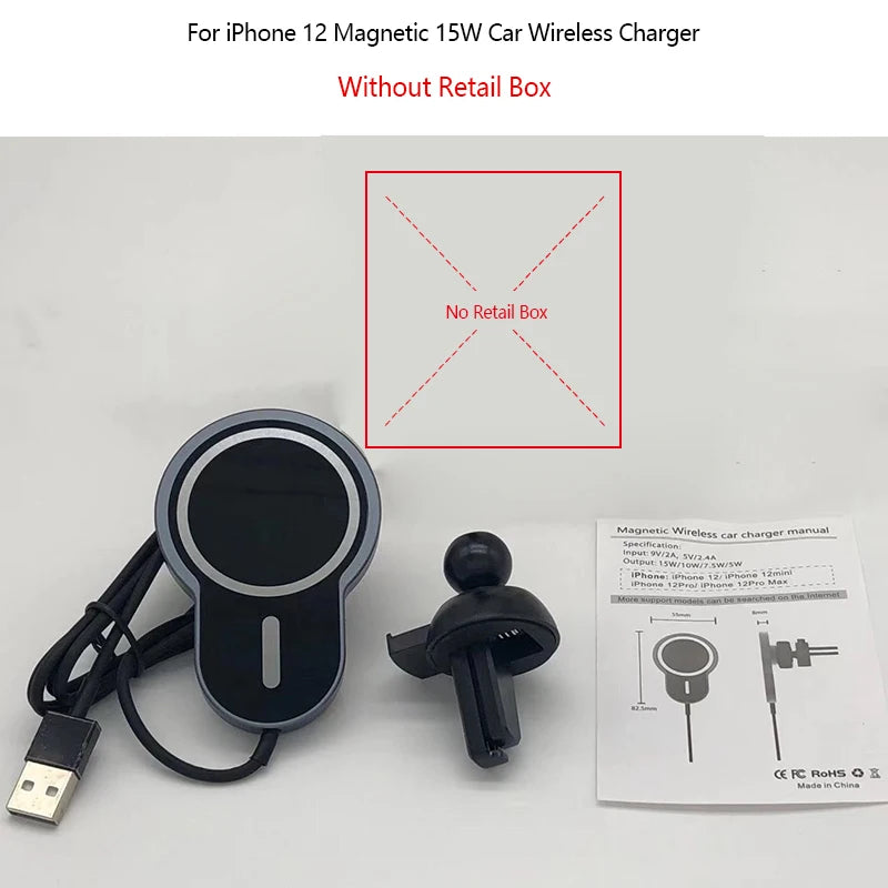 PC15W Magnetic Car Wireless Fast Charging Stand  iPhone 12 Pro Max 12 Mini