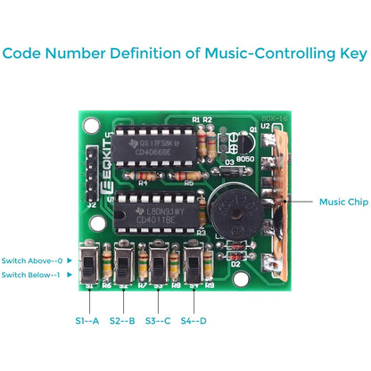 16 Music Sound Box BOX-16 Board 16-Tone Electronic Module DIY Kit Parts Components Soldering Practice Learning Kits for Arduino