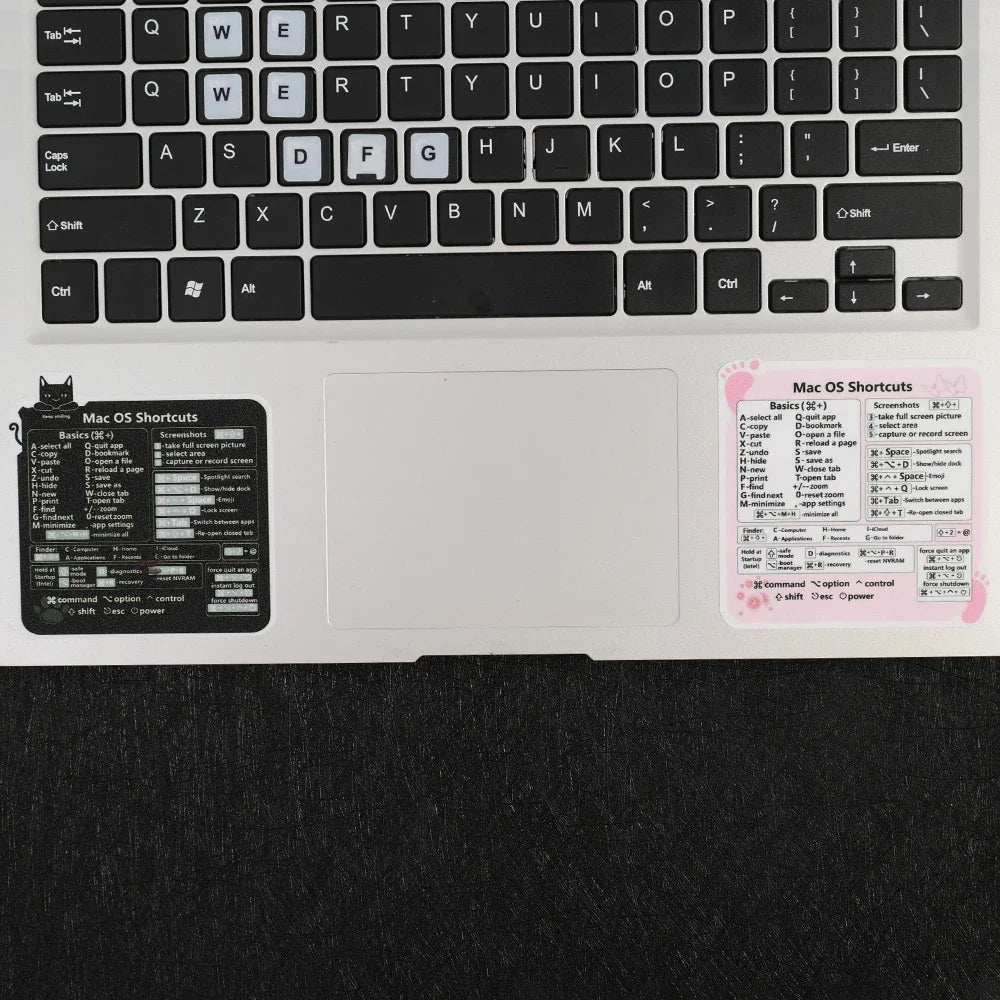 16 Style Computer Reference Keyboard Shortcut Sticker for PC Laptop Desktop for Apple Macbook Chromebook Windows Photoshop