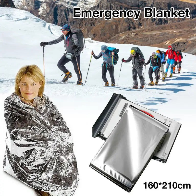 PC 160x210CM Camping Emergency Blanket Outdoor Survival Thermal Insulation