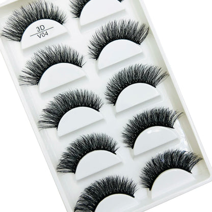 17 Style 5 Pairs Thick 3D Mink Eyelash Faux Natural False Eyelashes Makeup Thick Fake Eye Lashes Make Up Beauty Tools maquiagem