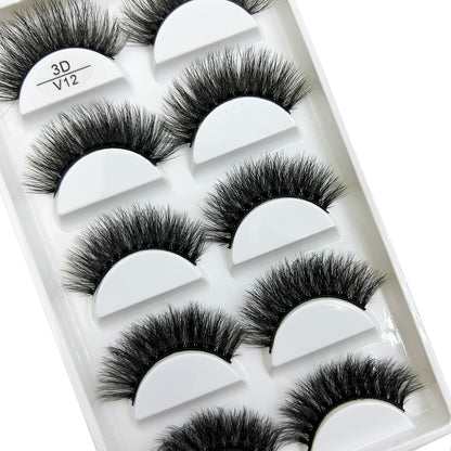 17 Style 5 Pairs Thick 3D Mink Eyelash Faux Natural False Eyelashes Makeup Thick Fake Eye Lashes Make Up Beauty Tools maquiagem