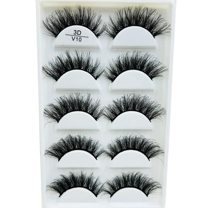 17 Style 5 Pairs Thick 3D Mink Eyelash Faux Natural False Eyelashes Makeup Thick Fake Eye Lashes Make Up Beauty Tools maquiagem