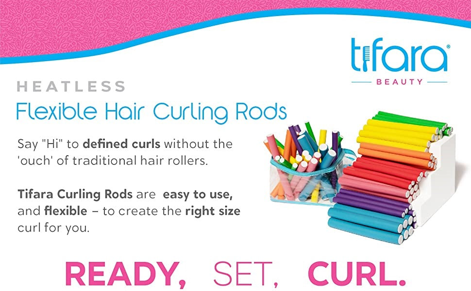 Salon heatless flexible hair rollers curlers 42-pack 7 "soft foam flexi twist curling rods for short long hair