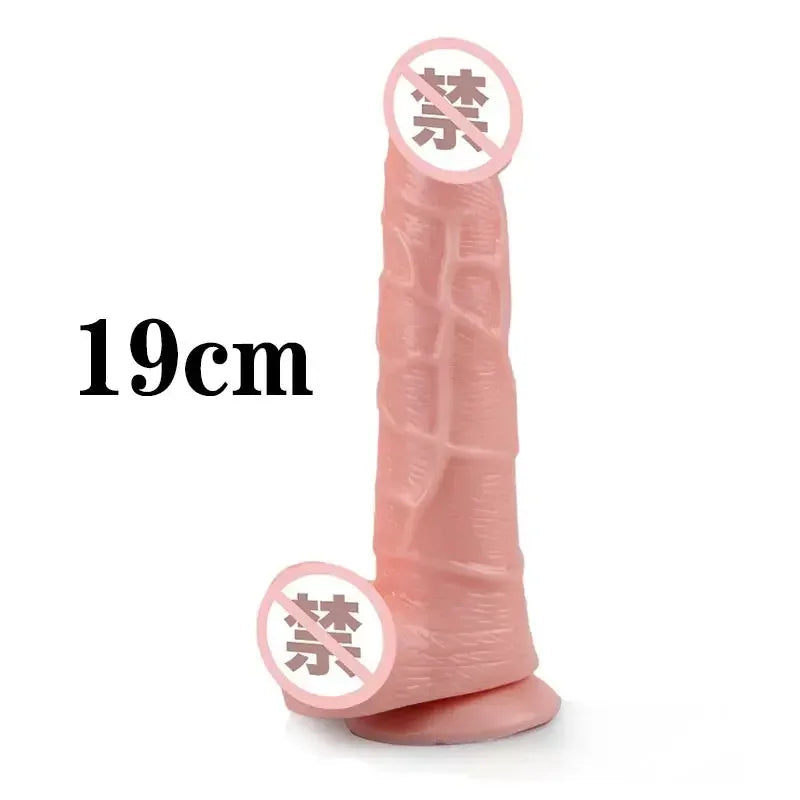 19cm Realistic With Suction Cup  Anal Big Penis  Women Toy Female Masturbator Sex Product Toys Adult gtooza.com