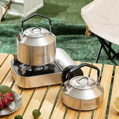 PC 1L/1.5L Camping Water Kettle Outdoor Coffee Kettle Tableware Picnic Set